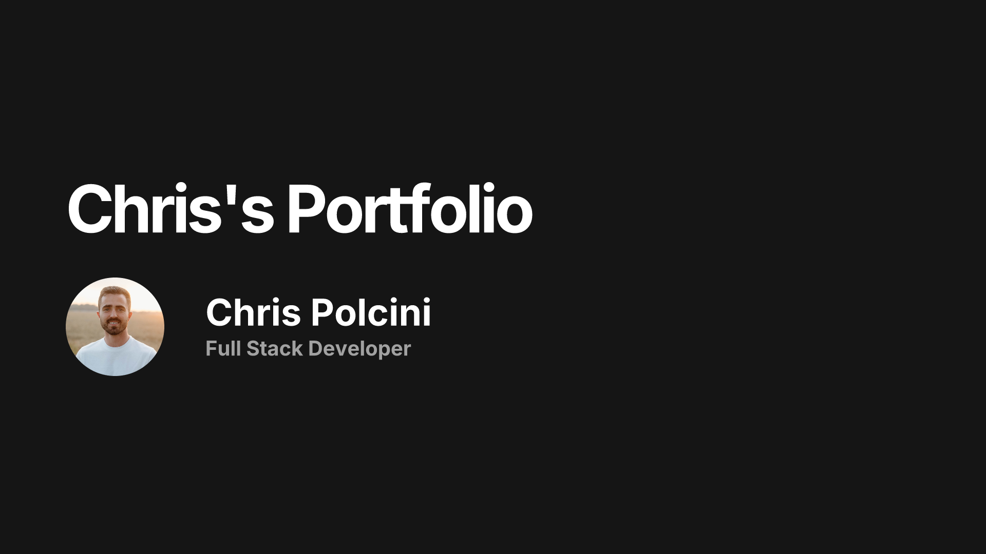 Chris's Portfolio